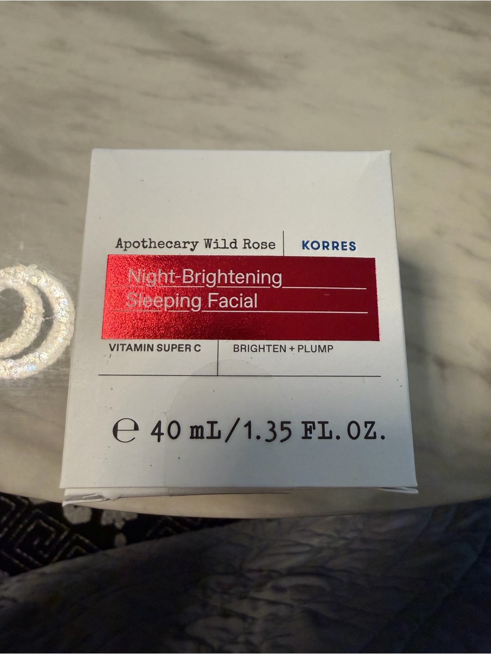Korres Night-Brightening Sleeping Facial - Red & White Packaging